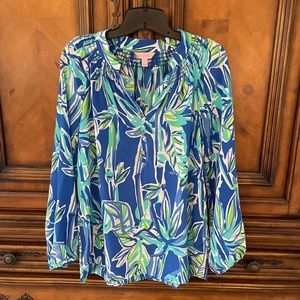 LILLY PULITZER - Elsa Silk Top in Tropical Bamboo Print